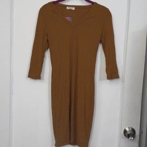 Rust Midi Dress
